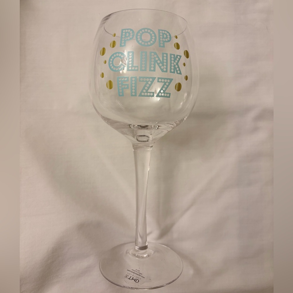 Pop Clink Fizz Stemmed Wine Glass
